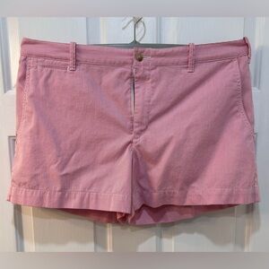 Polo Ralph Lauren Womens Pink Oxford Shorts Sz 14 Pony Embroidered Cotton Preppy